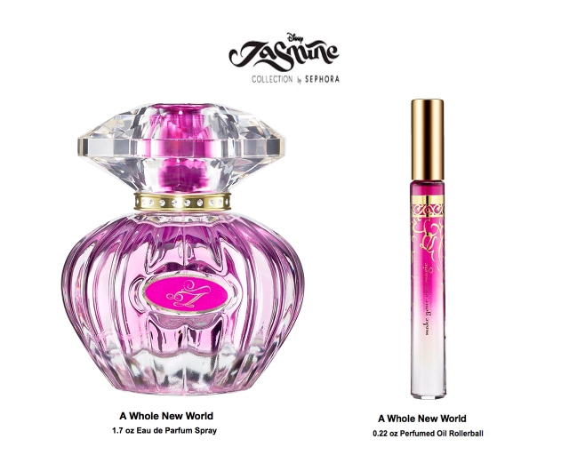 A Whole New World Eau de Parfum Spray, 50 mL ($58.00) e A Whole New World Perfumed Oil Rollerball ($19.00)